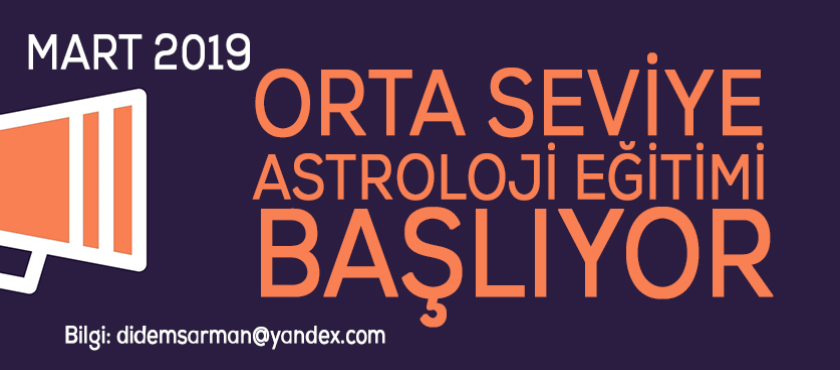 mart 2019 orta seviye astroloji egitimi basliyor